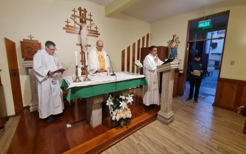 Salesianos Copiapó celebró la misa mensual de María Auxiliadora